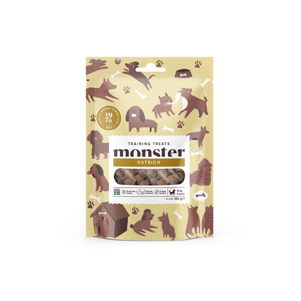 Monster Pet Food Hundetreningsgodbiter struts 100 g