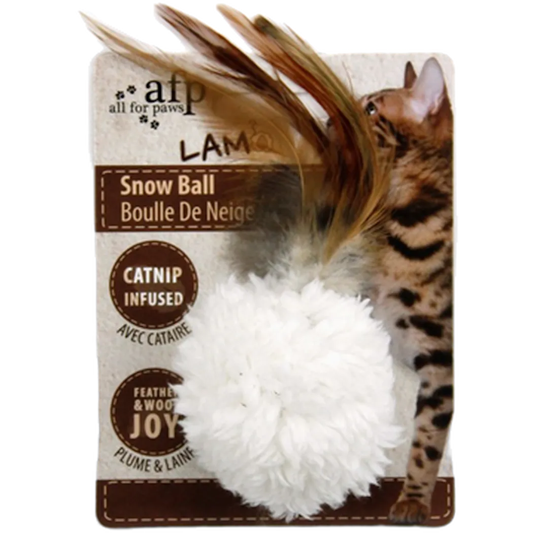 LAM Snow Ball Cat Toy Beige 5 x 3 cm