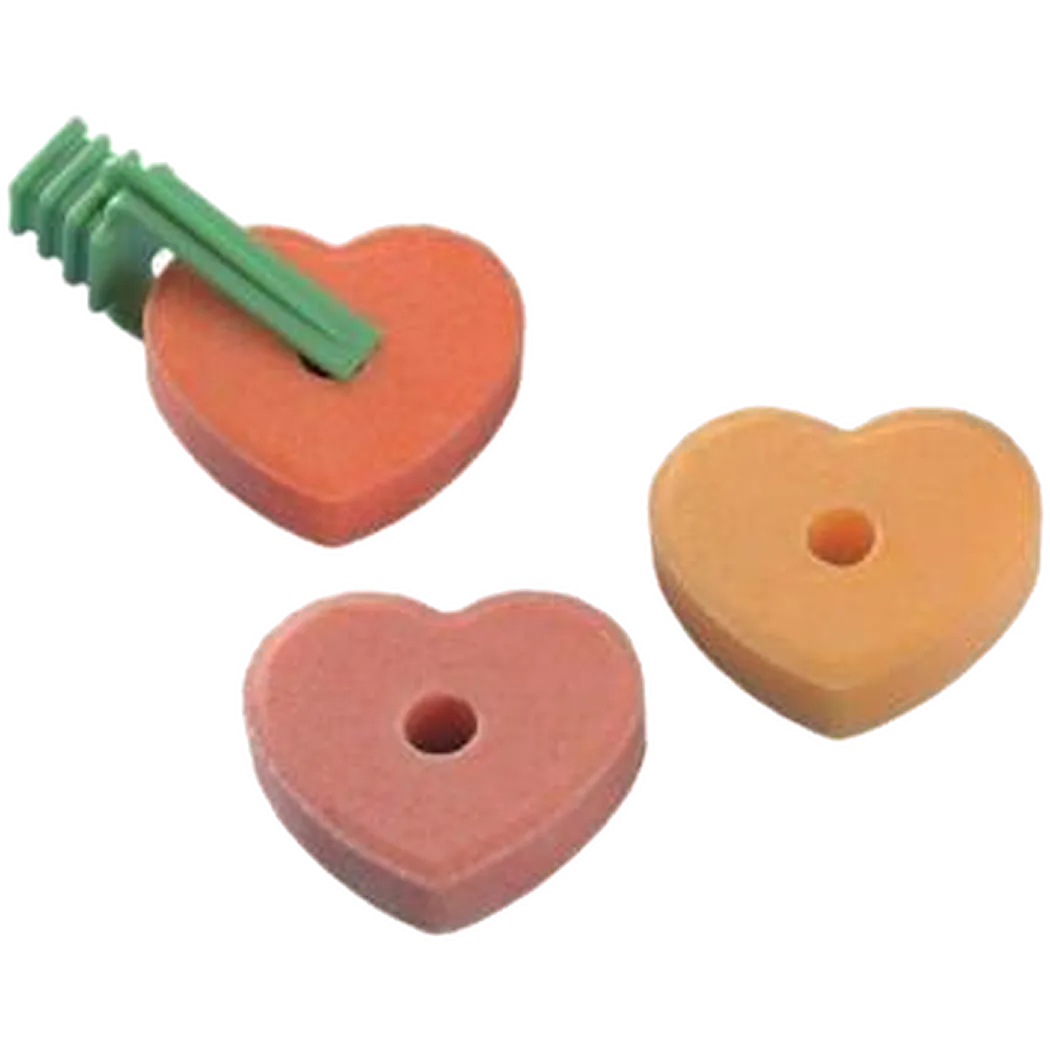 Nobby Mineral Lick Stone Heart with Fastener Mix 3 st