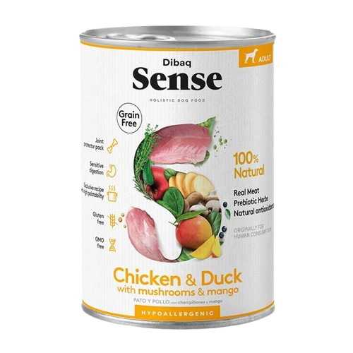 DIBAQ - Sense Våtfoder Chicken & Duck 380 g - Hund - Hundmat & hundfoder - ZOO.se