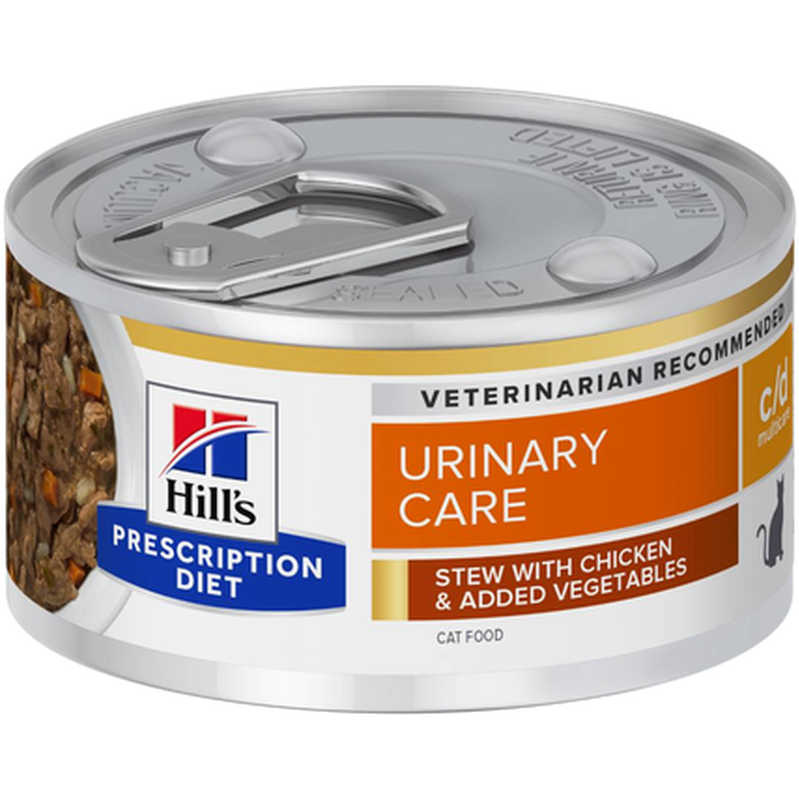 c/d Urinary Care Chicken & Vegetables Stew Canned - Wet Cat Food 82 g x 24 - Katt - Kattefôr & kattemat - Veterinærfôr for katt, Veterinær - Veterinærfôr til katter - Hill's Prescription Diet Feline