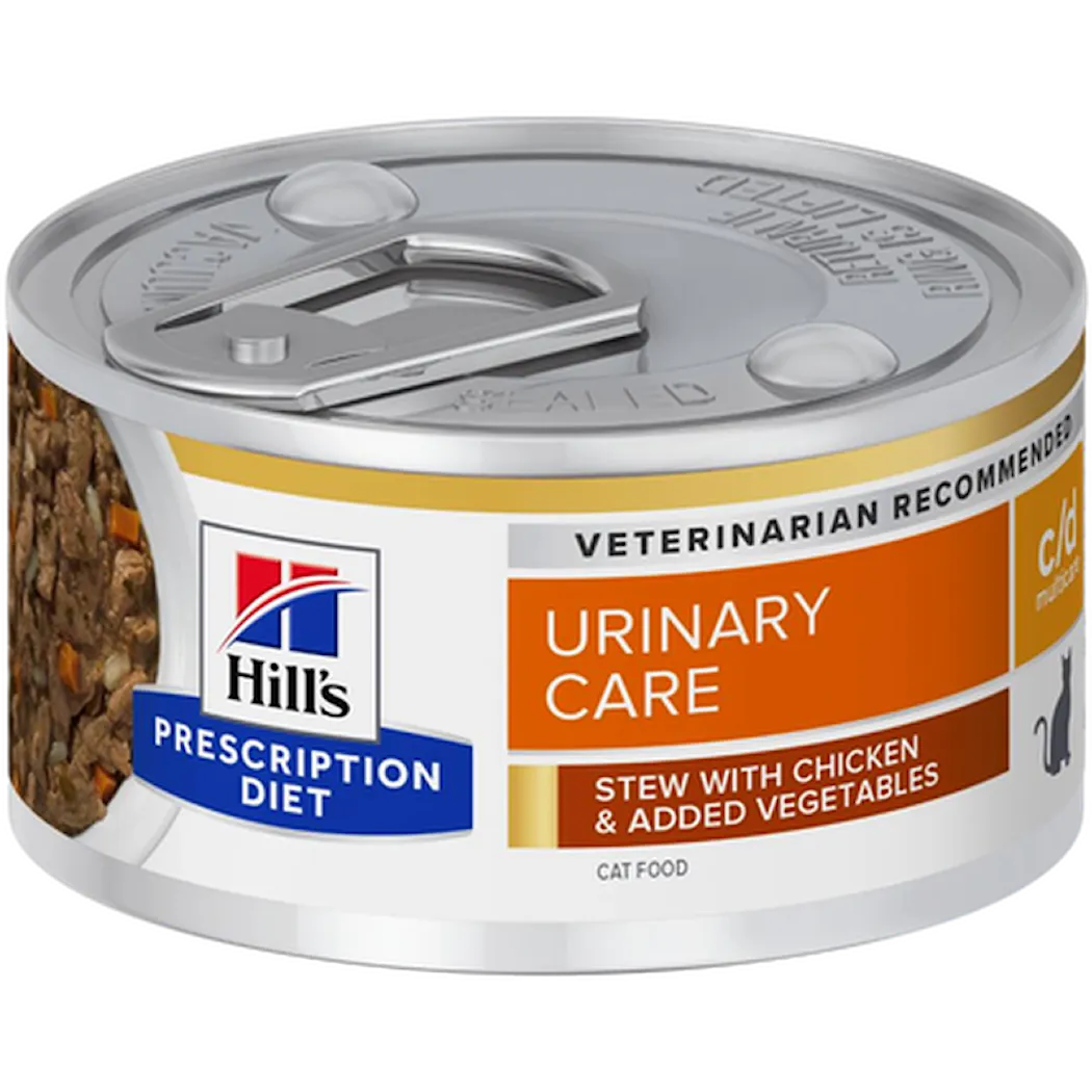 Hill's Prescription Diet Feline c/d Urinary Care Chicken & Vegetables Stew Canned - Wet Cat Food