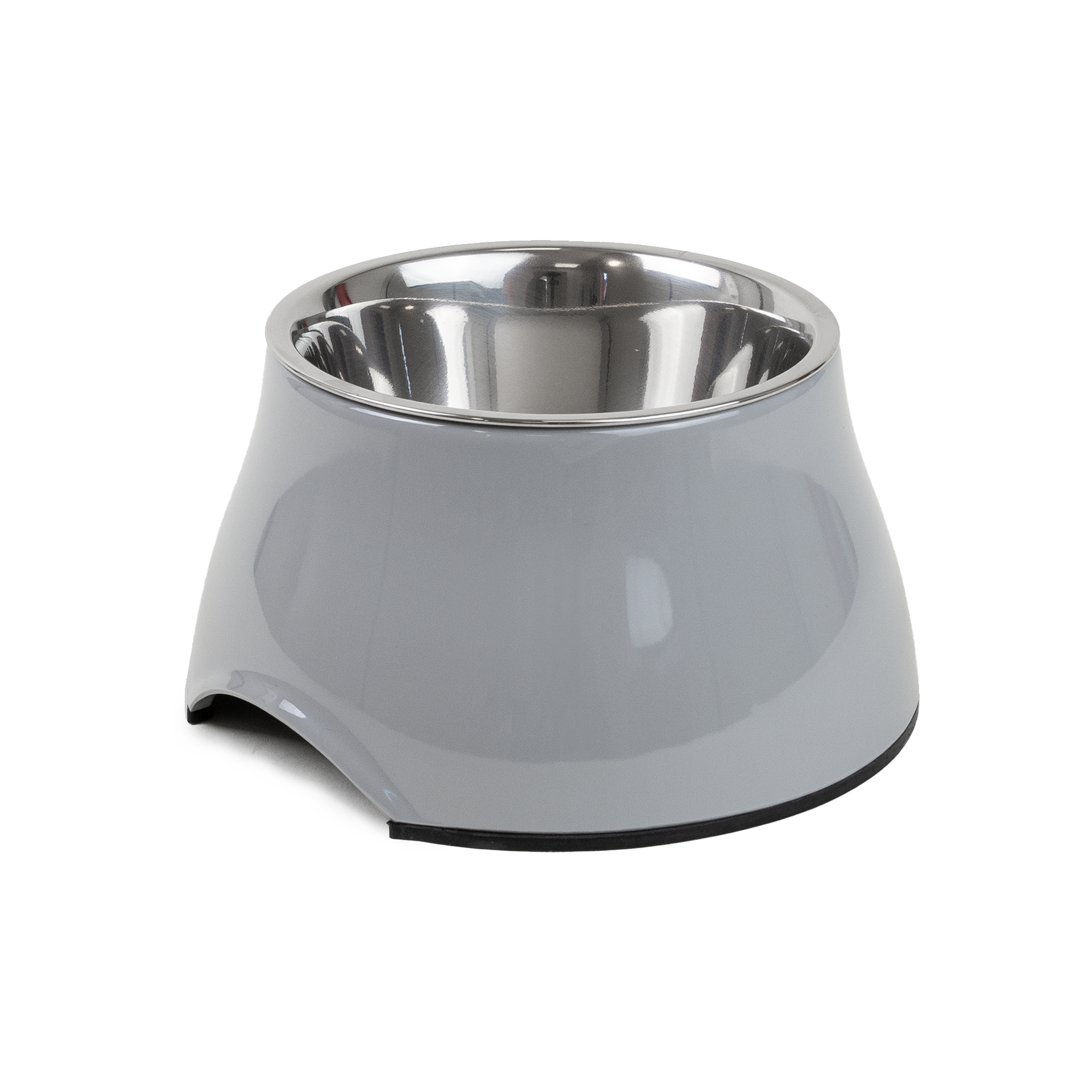 Upphöjd Matskål Solid Ergo Grå M 300ml, 16x9cm