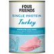 FourFriends Dog Single Protein Turkey Wet