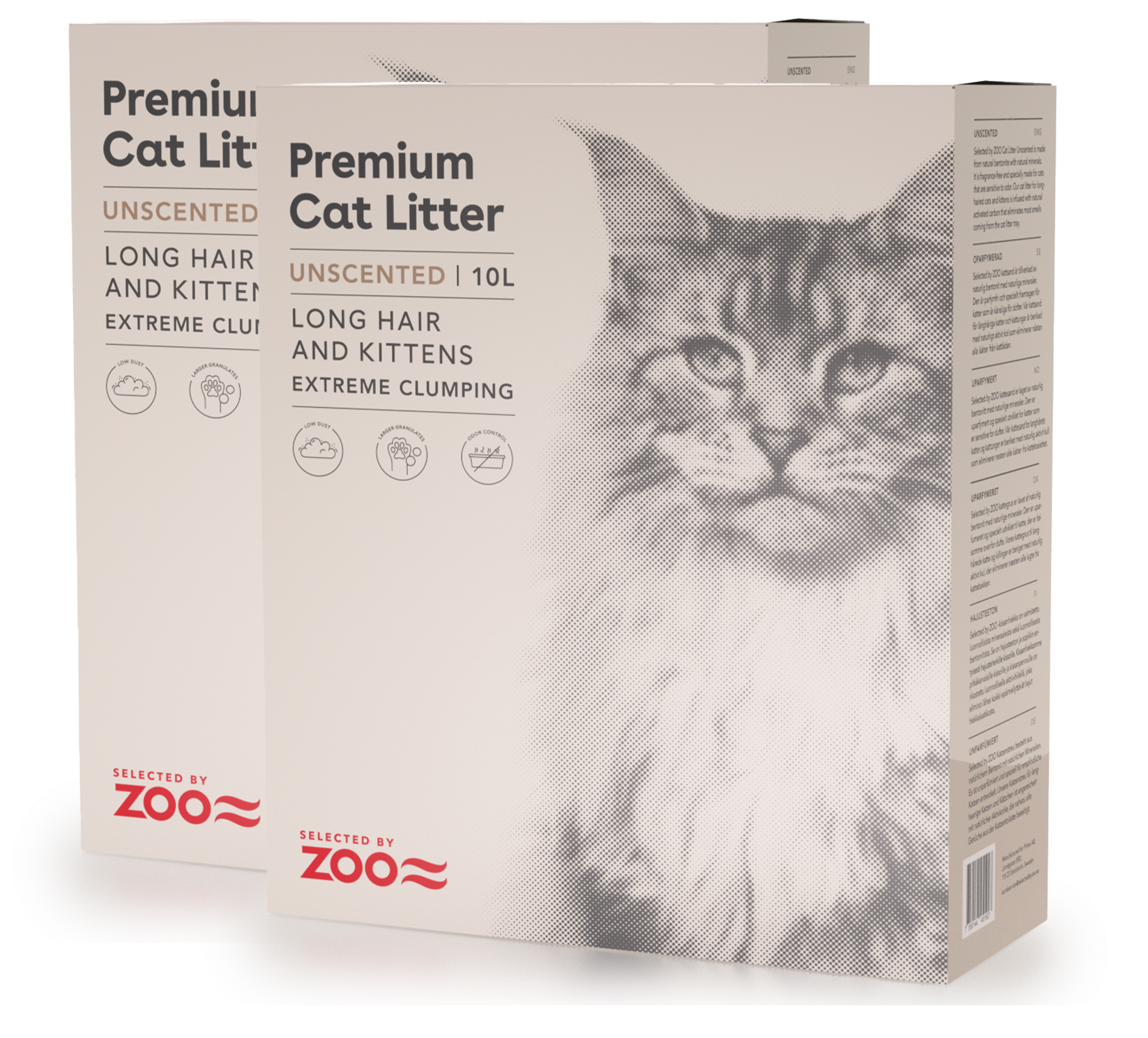 Selected by ZOO - Kattsand Unscented Long Hair & Kitten 10L x 2 st - Katt - Kattsand & kattströ - ZOO.se