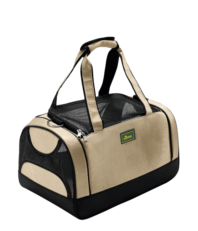 Dog & Cat Carrier Bag Portland Tan/Black 40x25x25cm