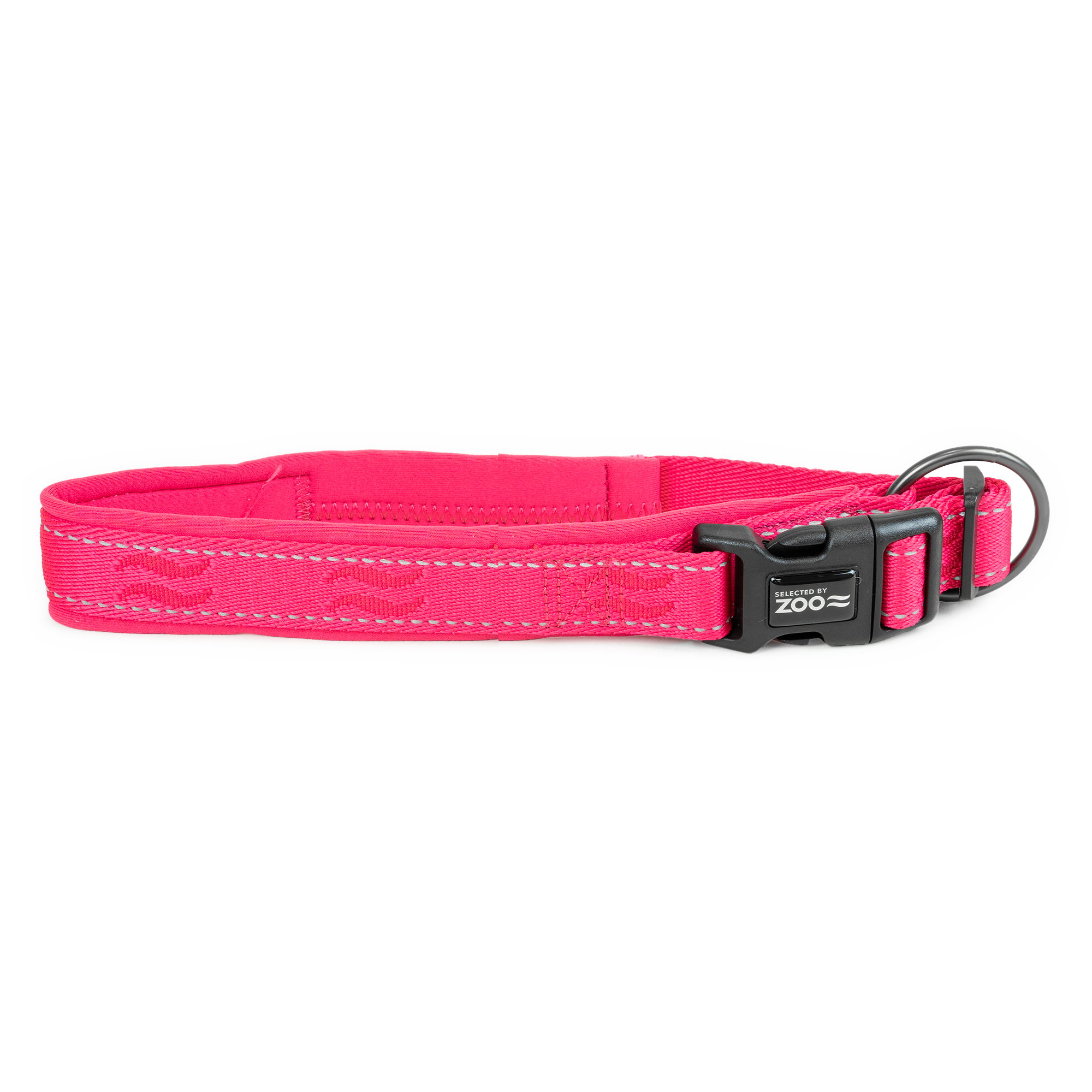 Hundhalsband Rufus vadderat ställbart 25 mm x 4555 cm Rosa