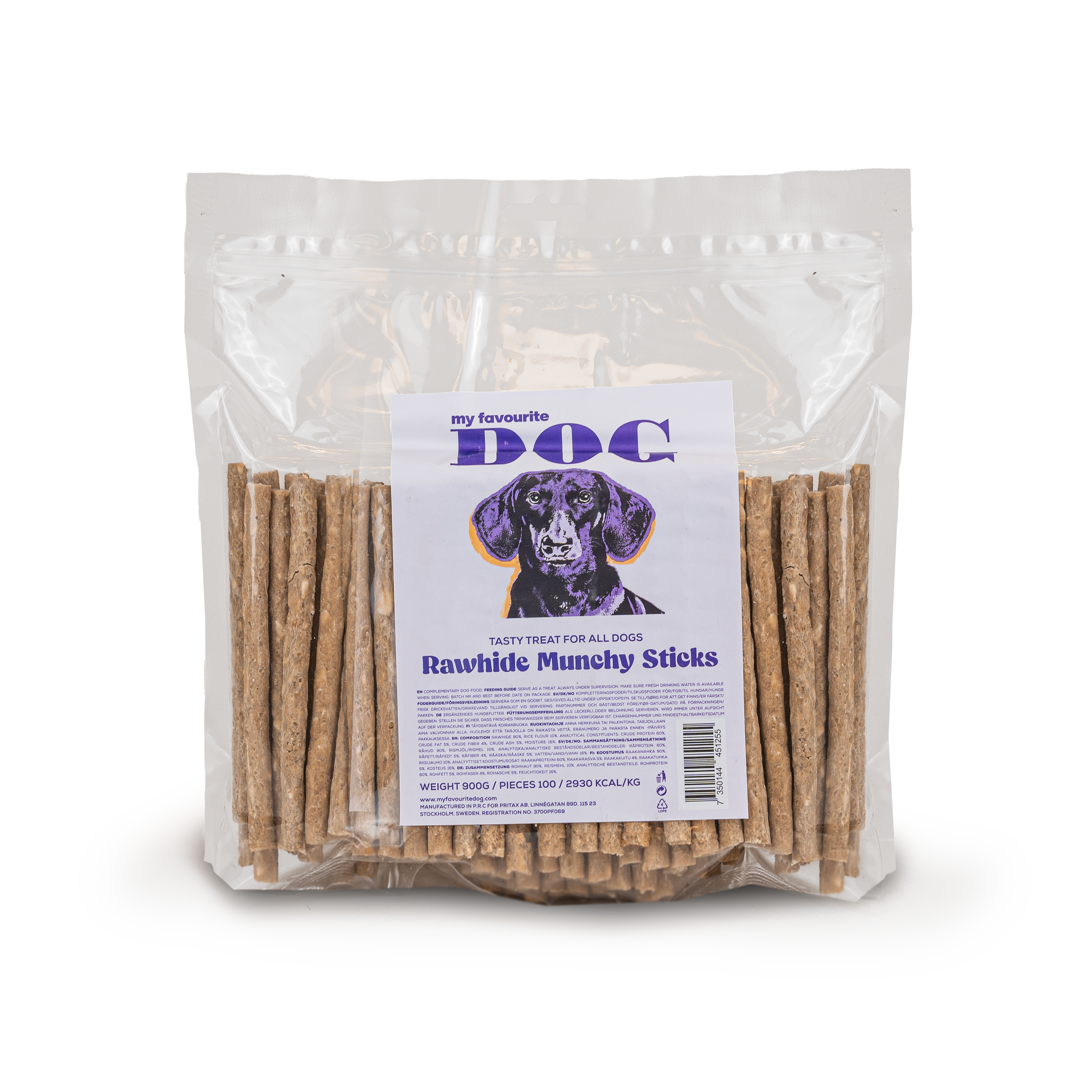 My favourite DOG - Munchy Sticks 8-9mm, 12,5 cm, 900 g, 100-pack - Hund - Hundgodis - ZOO.se