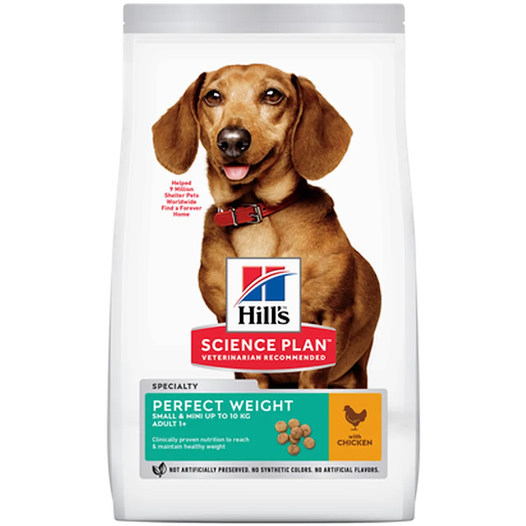 Hills Science Plan Canine Adult Perfect Weight Small & Miniature Chicken - Dry Dog Food