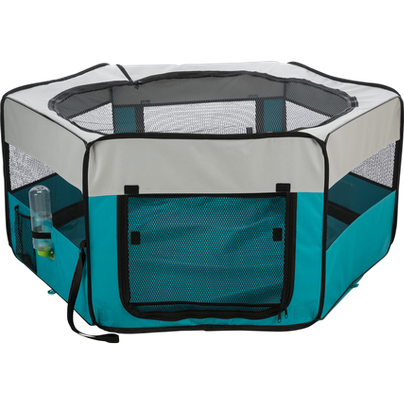 Trixie - Puppy Run Polyester Indoor & Outdoor Turquoise 130 x 130 x 55 cm - Hund - ZOO.se