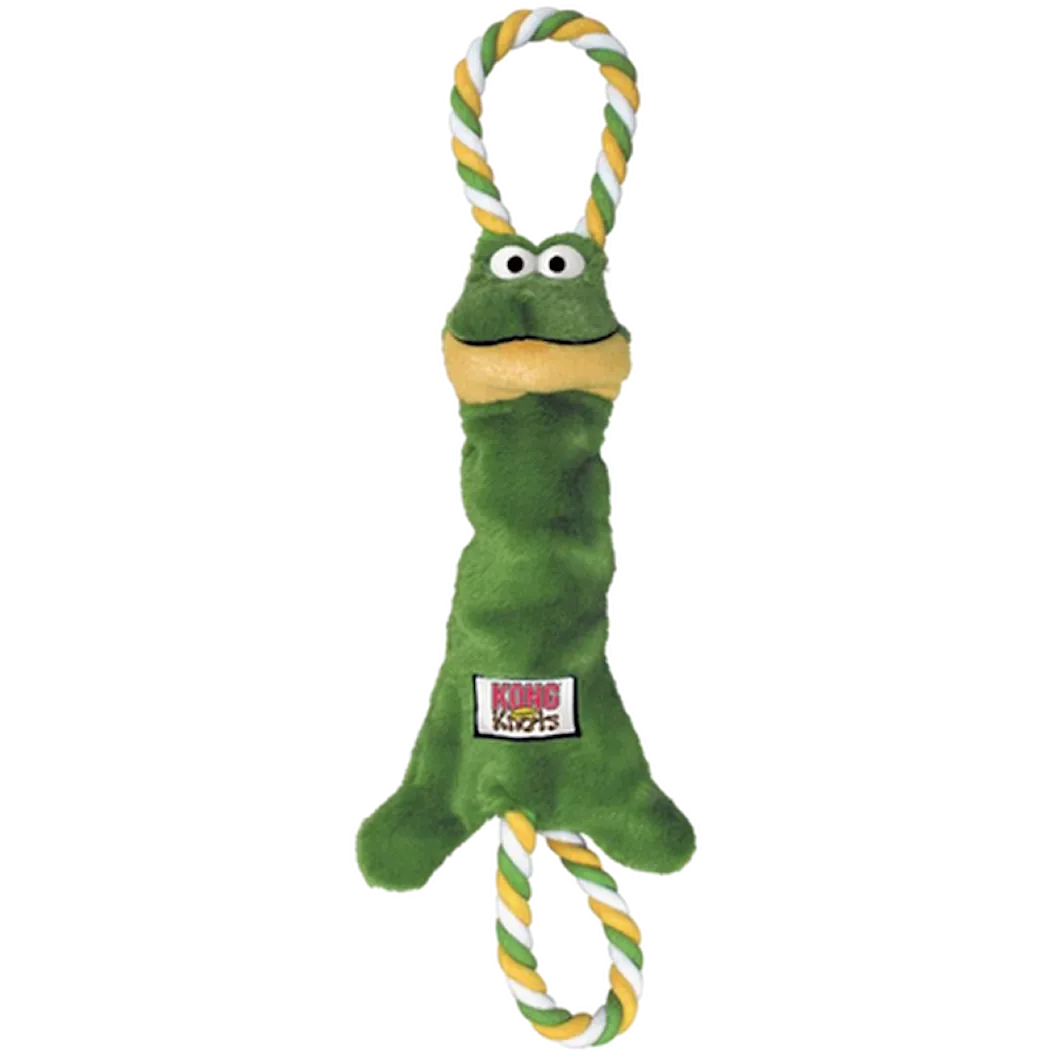 Tugger Knots Frog Dog Toy Green Small/Medium