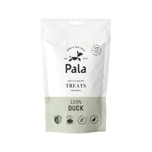 Pala - Treat - 100% Duck - 100g - Hund - Hundgodis - Allergivänligt hundgodis - ZOO.se