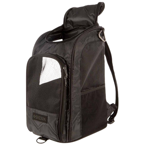 Sherpa - Bag Deluxe Transportväska & Ryggsäck Svart 43x26,5x26,5cm - Hund - ZOO.se