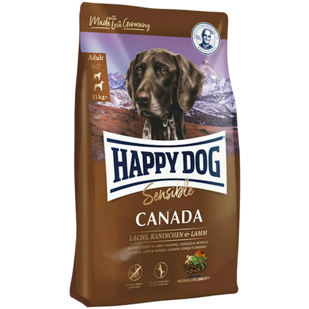 Happy Dog Tørrfôr Sensible Canada Laks, kanin og lam