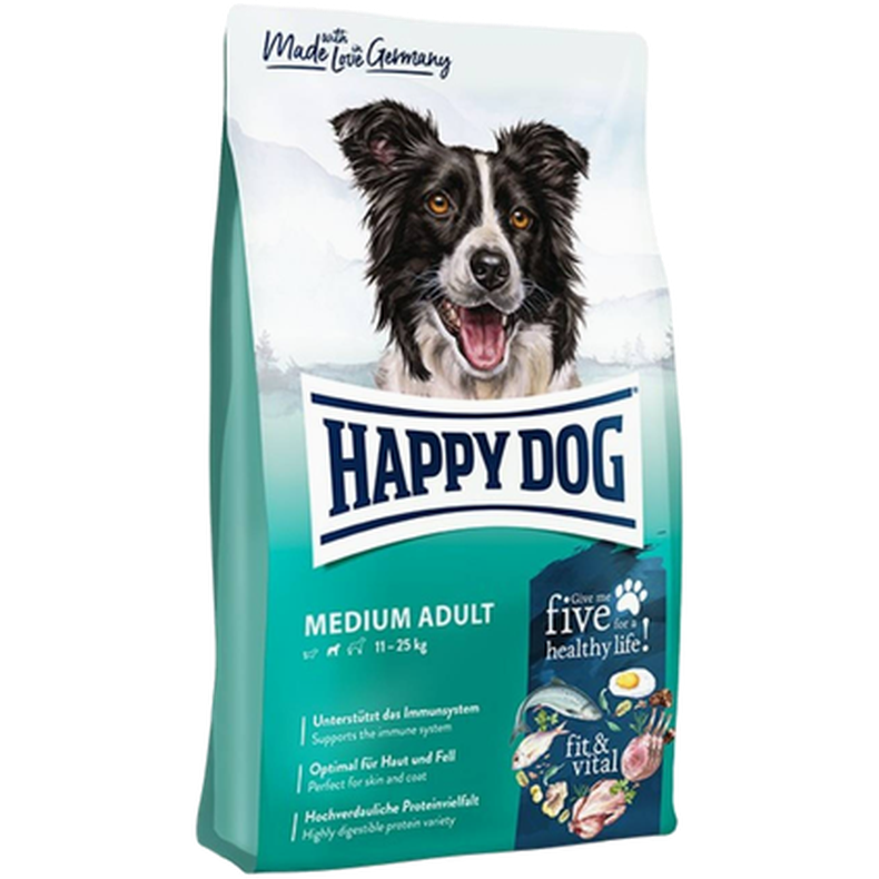 Happy Dog - Fit & Vital Adult Medium 12kg - Hund - Hundmat & hundfoder - Torrfoder för hund - ZOO.se