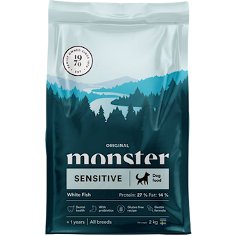 Monster Pet Food - Dog Original Sensitive White Fish Alle raser 17 kg - - Tinybuddy.no