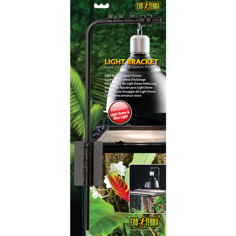 Exoterra Lysbrakett - støttearmatur for lyskuppel svart 47 cm
