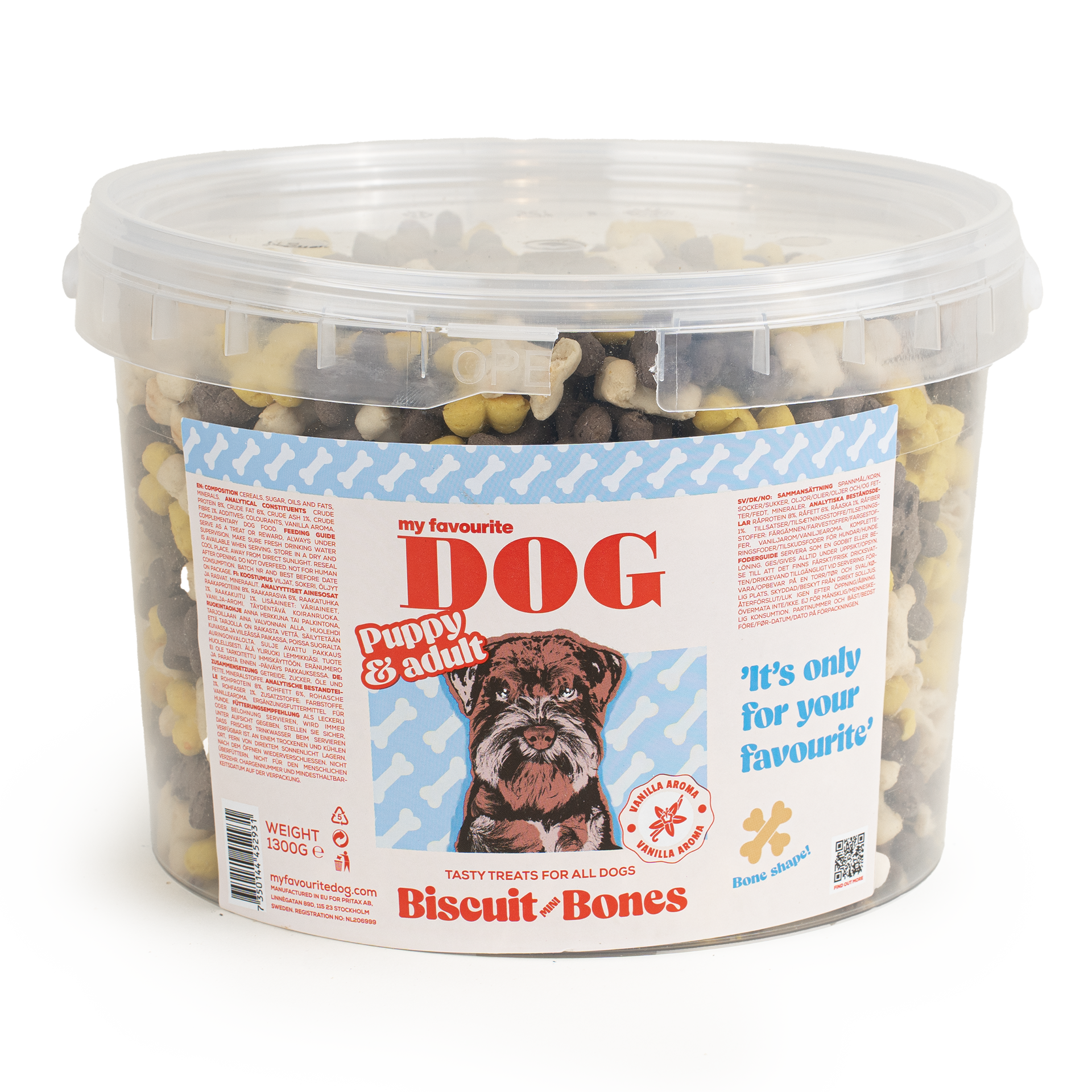 My favourite DOG - Biscuit Mini Bones with Vanilla 1,3kg - Hund - Hundgodis - ZOO.se