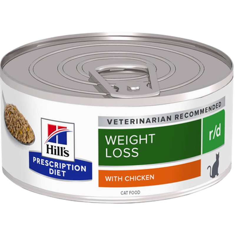 r/d Weight Loss Minced Original Canned - Wet Cat Food 156 g x 24 - Katt - Kattefôr & kattemat - Veterinærfôr for katt, Veterinær - Veterinærfôr til katter - Hill's Prescription Diet Feline