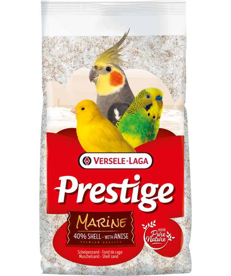 Prestige Marine Shell Sand (fugl) 25 kg - Fugl - Bunnstrø & fuglesand - Sand & skjell - Versele-Laga