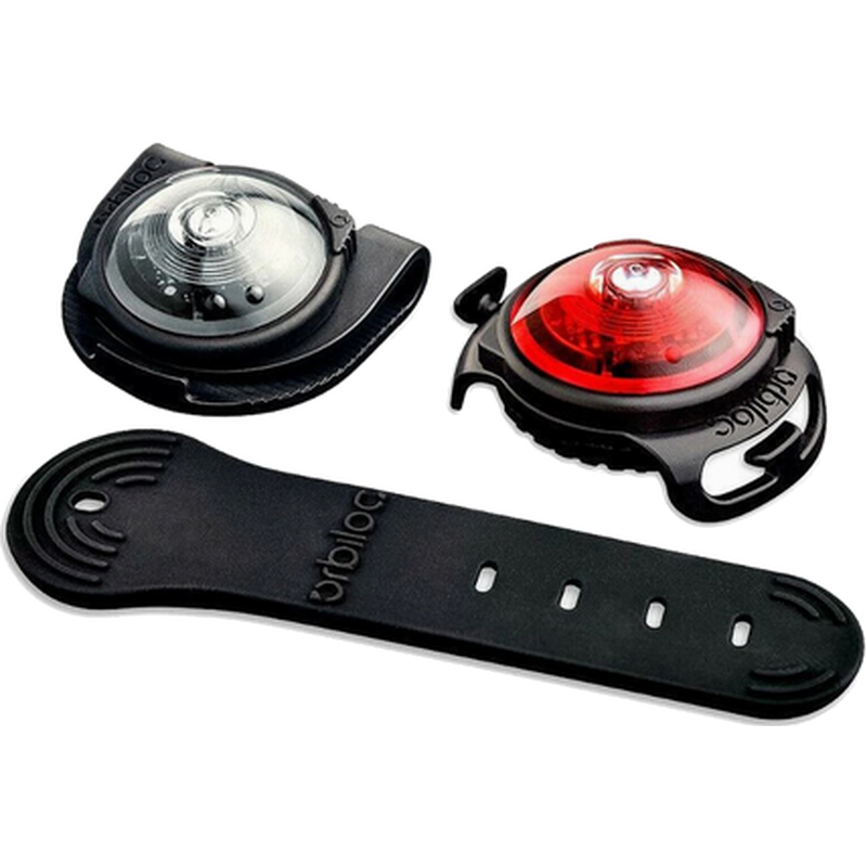 Sikkerhetslykt Twin Pack & LED - med klips og justerbar stropp Hvit 5 km - Hund - Halsbånd, kobbel & sele - Hundereflekser & lys - Orbiloc