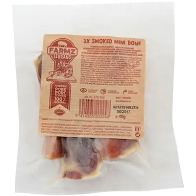 Farmz Serrano Smoked Mini Pork Bone - 100% natural dogsnack
