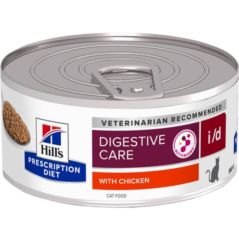 Hill's Prescription Diet Feline - i/d Digestive Care Chicken Canned - Wet Cat Food 156 g x 24 - Katt - ZOO.se