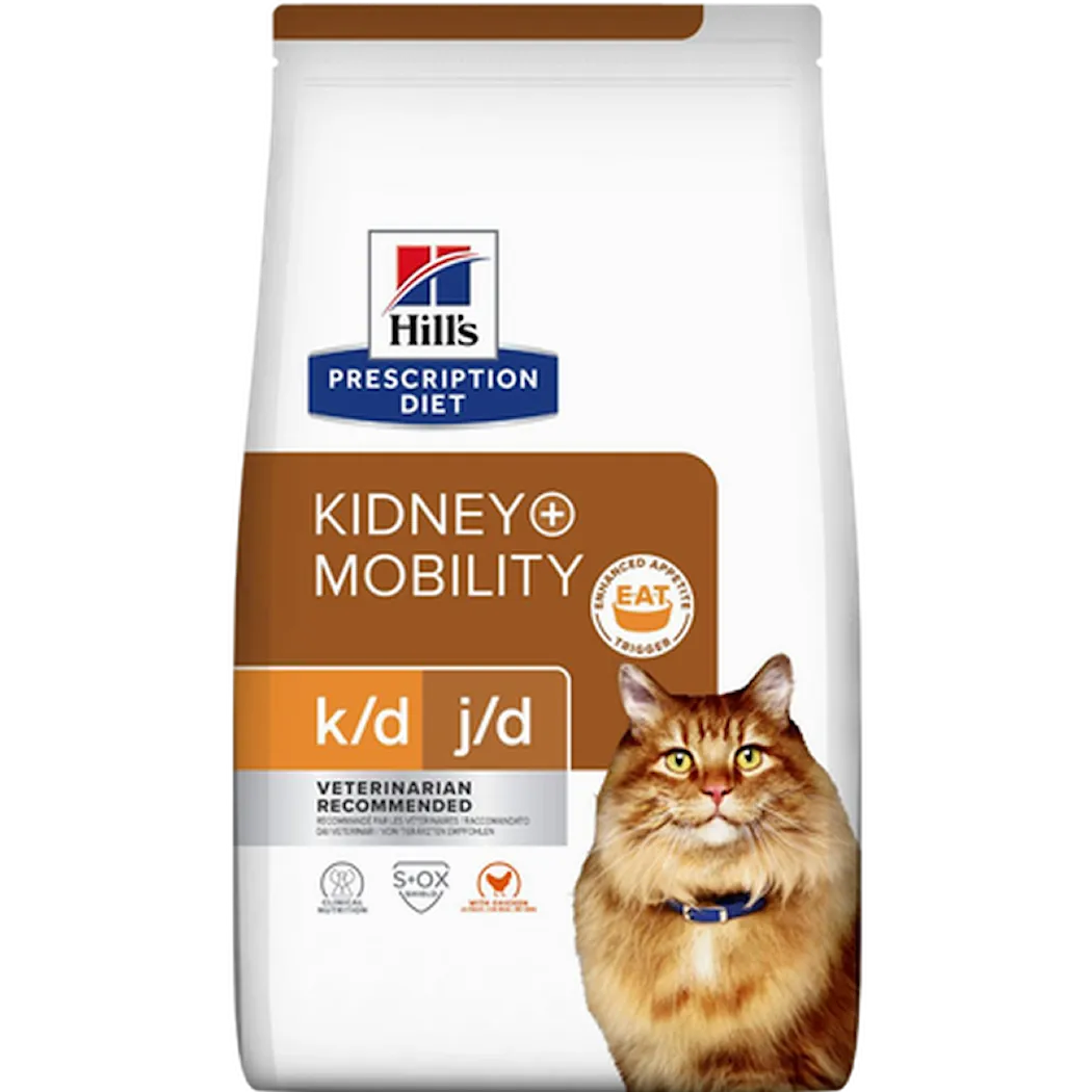 Hill's Prescription Diet Feline k/d + j/d Kidney + Mobility - Dry Cat Food 3 kg