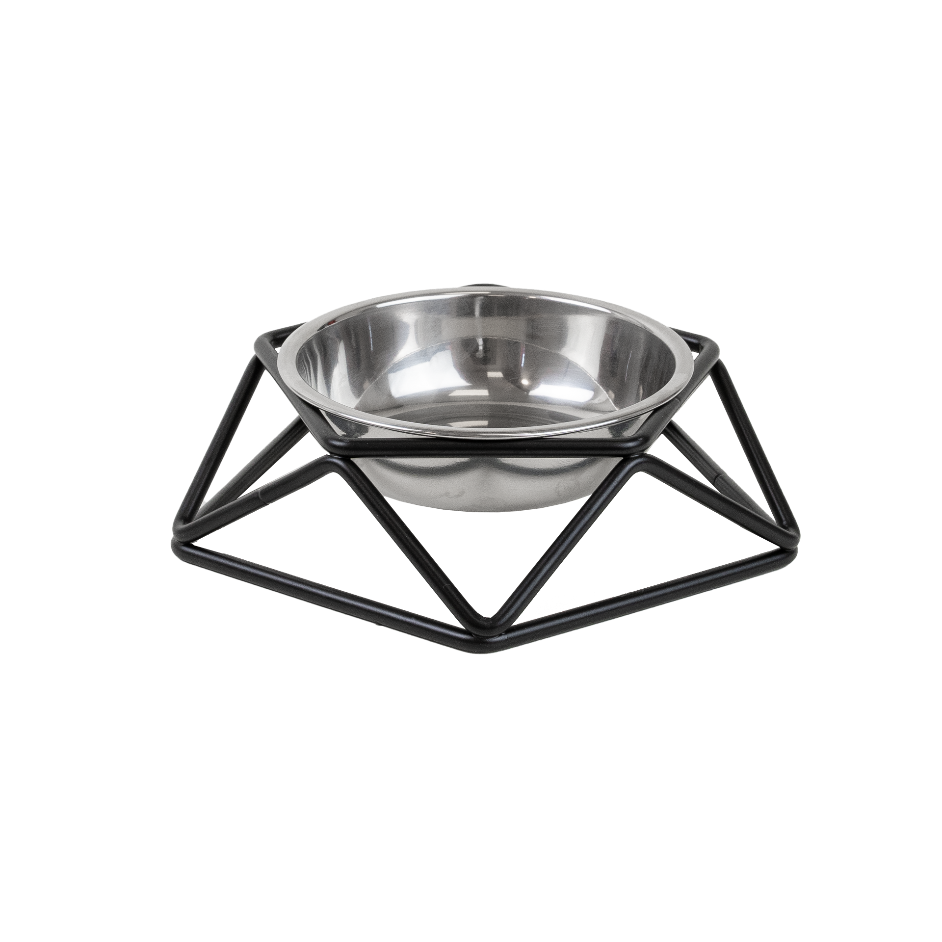 Selected by ZOO - Matskål Pentagon Svart S 160ml, 15x5cm - Katt - Matplats & Vattenfontäner för katt - ZOO.se