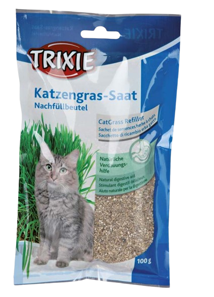 Trixie - Kattgräs refill 100 g - Katt - Kattgodis & Kattgräs - Kattgräs & Gräsfrön för katt - ZOO.se
