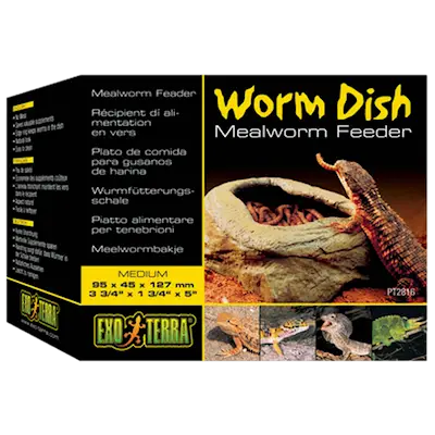 Worm Dish - Mealworm Feeder For Reptiles
