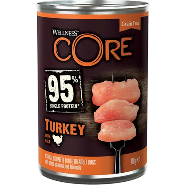 Dog Adult 95% Single Protein All Breed Turkey & Kale Wet 400 g