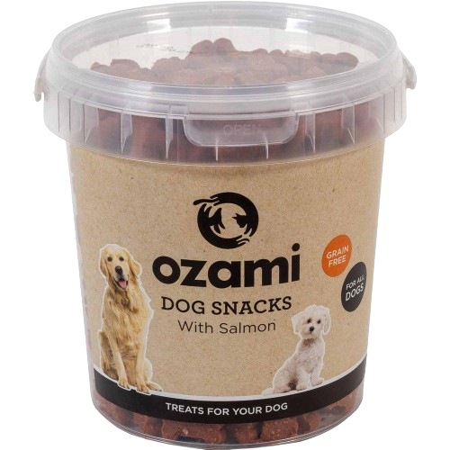 Ozami - Dog Snack Grain Free Salmon Bucket 500 g - Hund - Hundgodis - ZOO.se