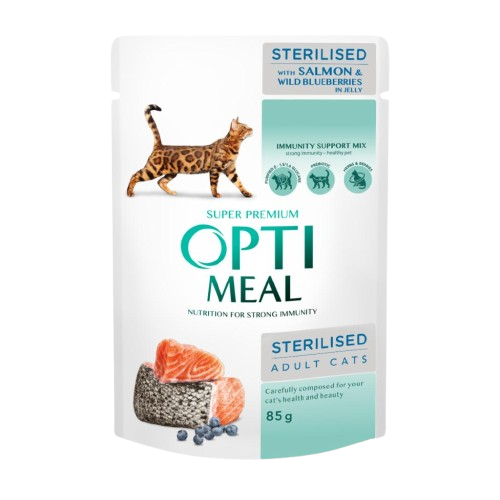 Canned Food For Sterilised Cats Salmon And Blueberries 12 x 85 g