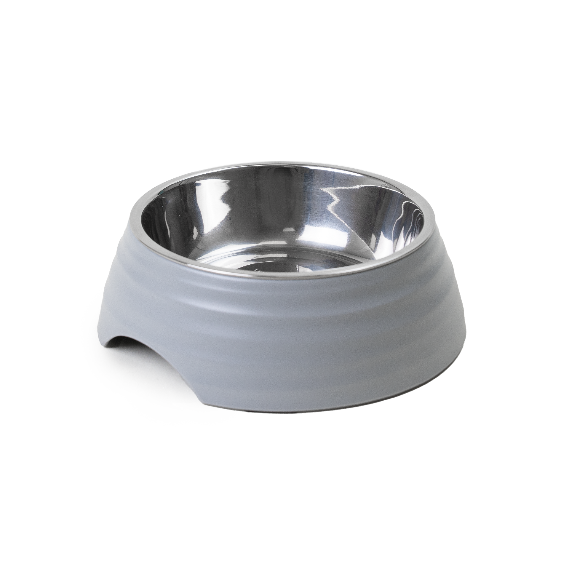 Selected by ZOO - Matskål Ripple Grå S 160ml, 14x4,5cm - Hund - Matplats & Vattenautomater för hund - ZOO.se