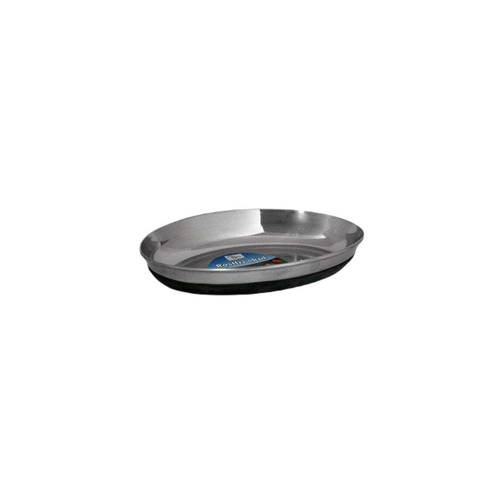 Ozami - Kattskål Rostfri Anti-Slip Oval Svart 250 ml - Katt - Matplats & Vattenfontäner för katt - ZOO.se